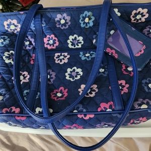 Vera Bradley large shoulder bag with bonus coin purse key chain